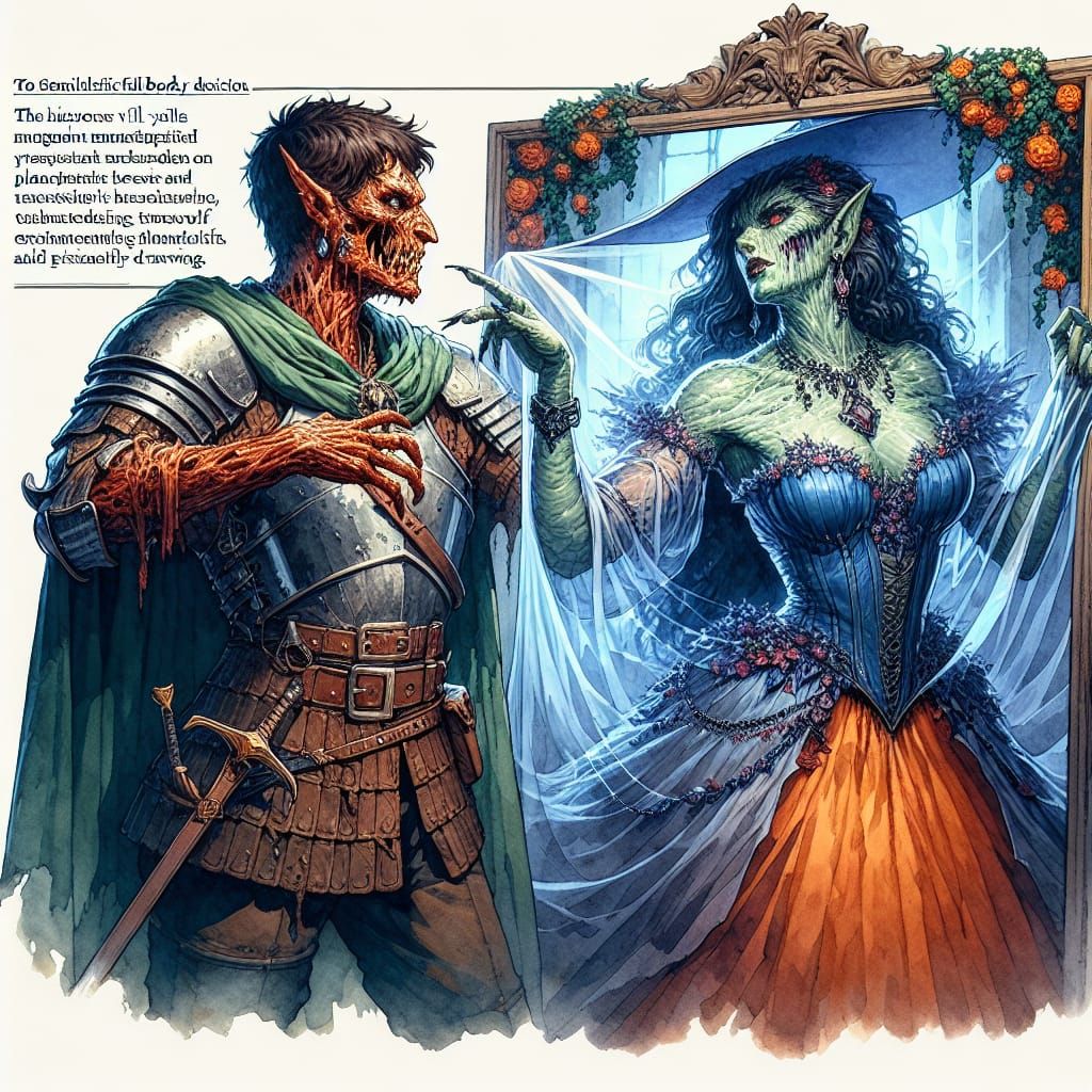 Hideous Witch Illusion: D&D Character Concept Art