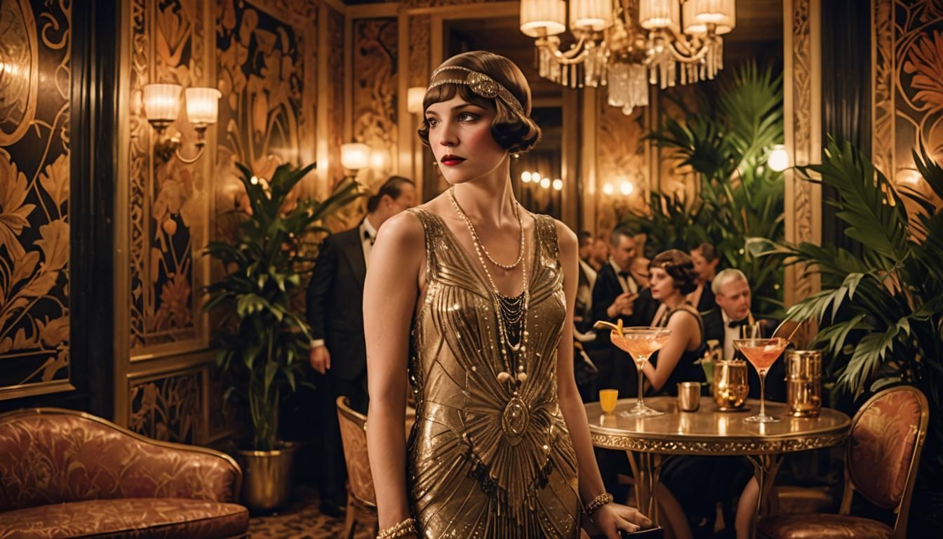 Jazz Age Wallflower: A Photorealistic Portrait