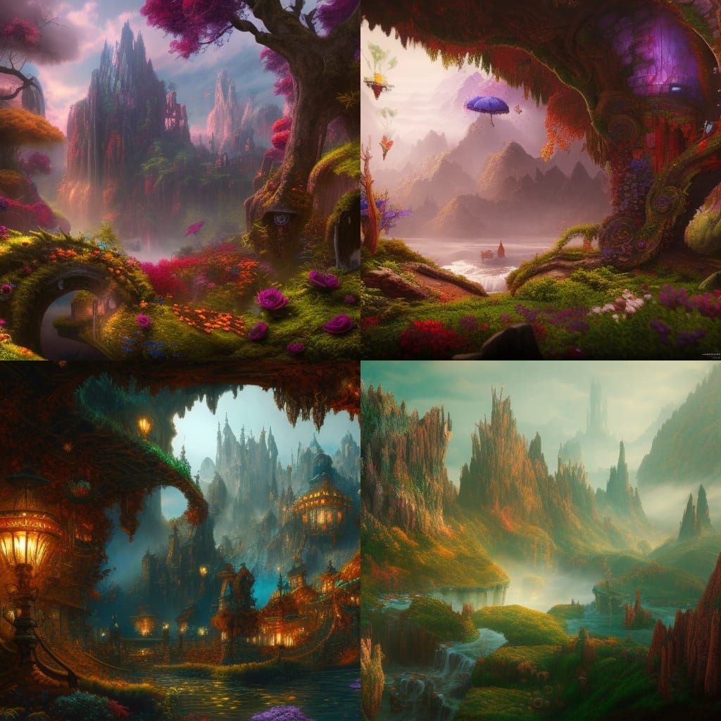 Fantastical Wonderland Concept Art in Deep Color