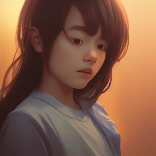 Hyperdetailed Shinchan Portrait in Triadic Colors