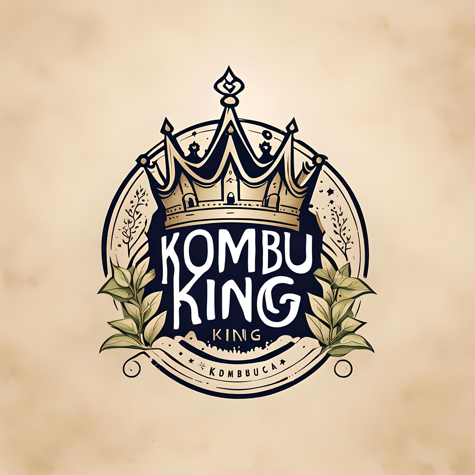 Kombu King Logo with Crown and Castle