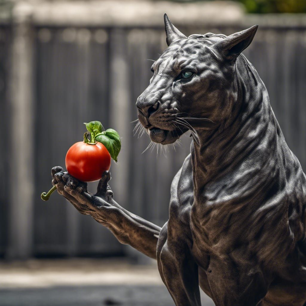 Hyperrealistic Unicorn-Panther Playing Bocce Ball