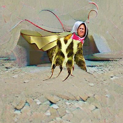 Eerie Mothman Illustration in a Stylized Design