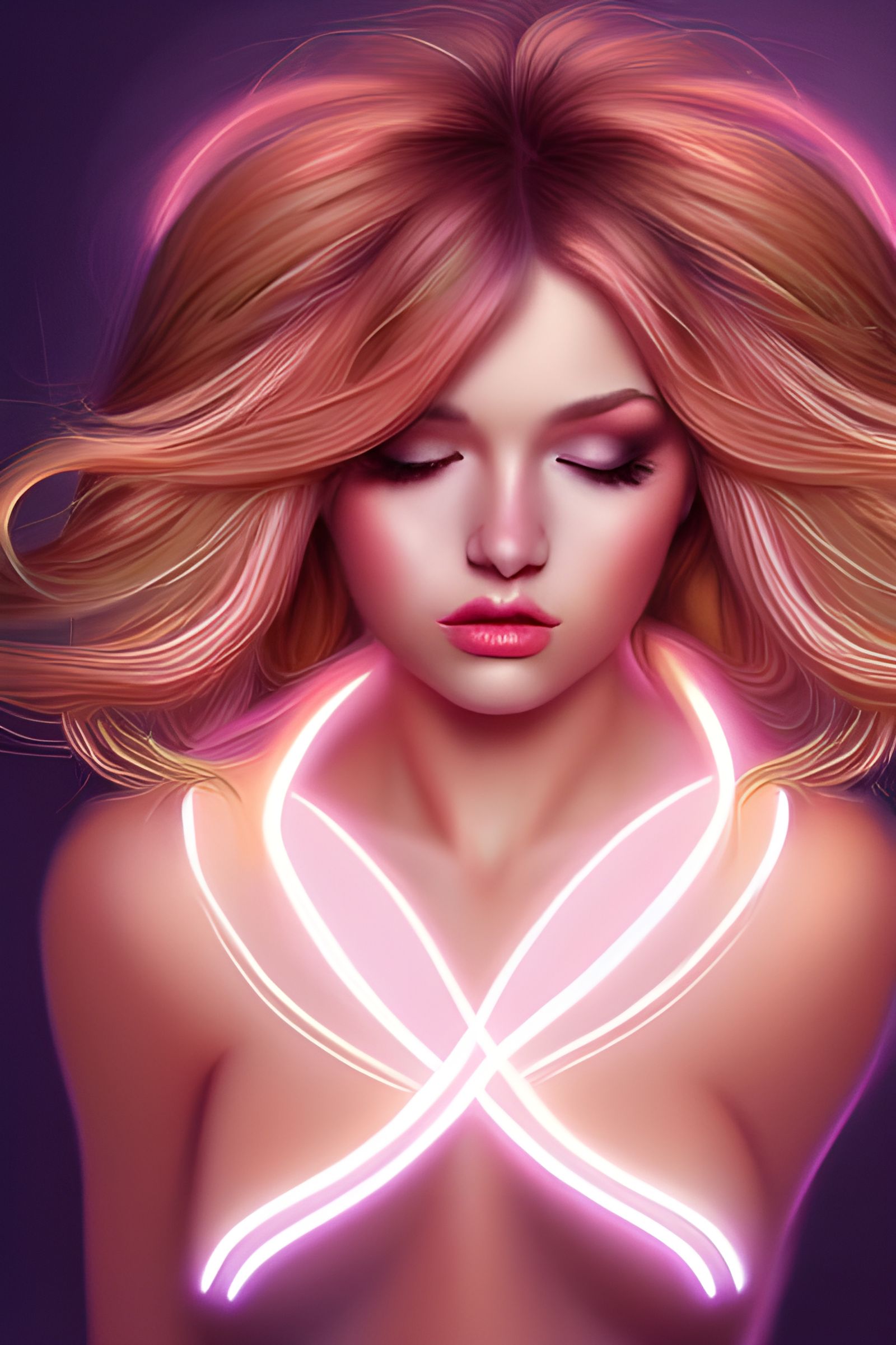 Beautiful Girl Portrait with Volumetric Lighting
