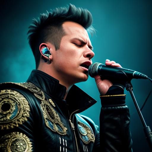 Luke Steele Singing: Hyperrealistic Cinematic Portrait