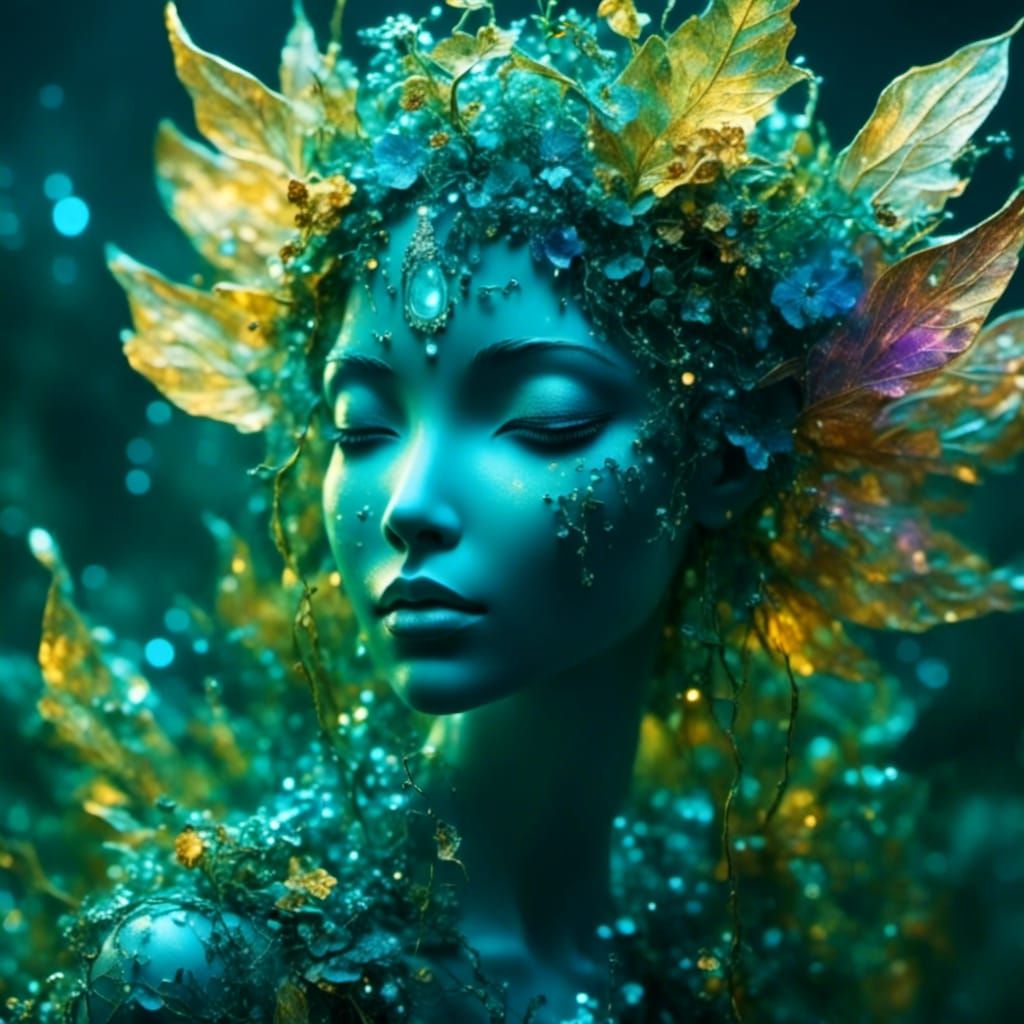 Bioluminescent Dream Creature in Watercolor Style