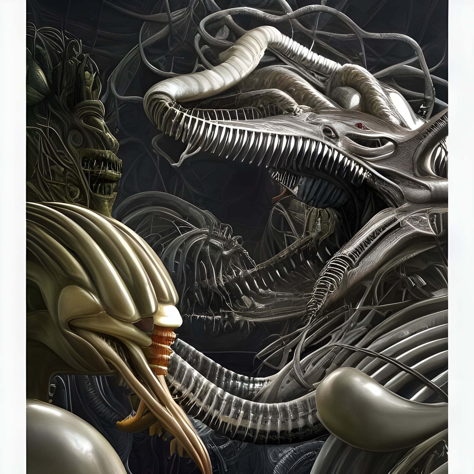 Xenomorph Meeting Place in Hypermaximalist Style