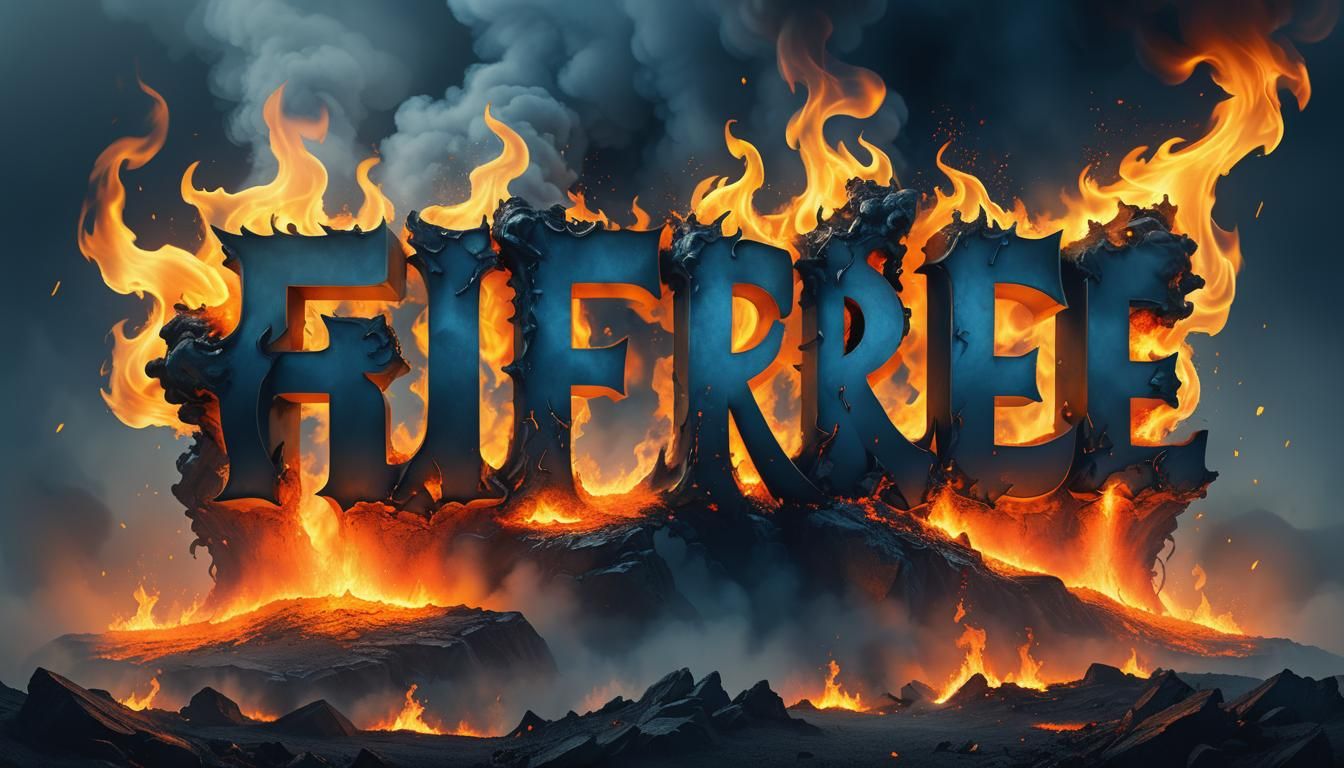 Surreal Flames Engulfing "Fire" in Digital Matte Painting