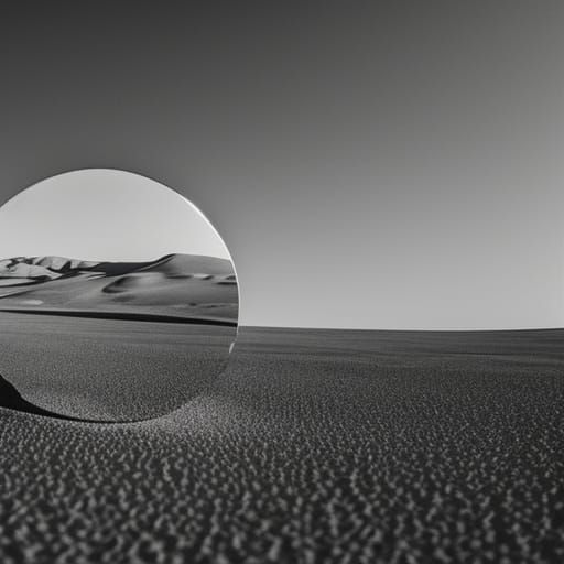 Desert Landscape in Double Exposure Style