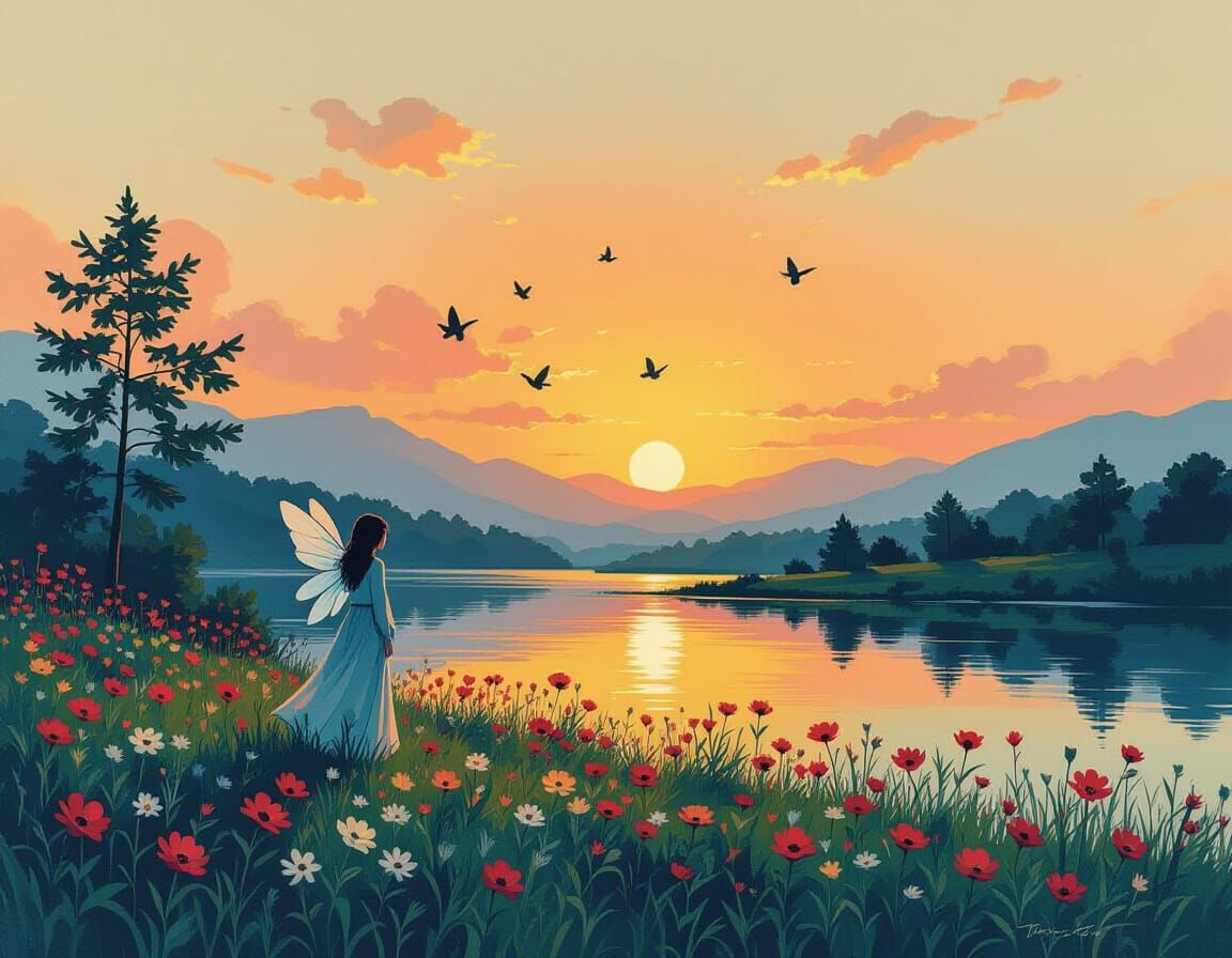 Glitchcore Equations Meet Chinese Ink Painting