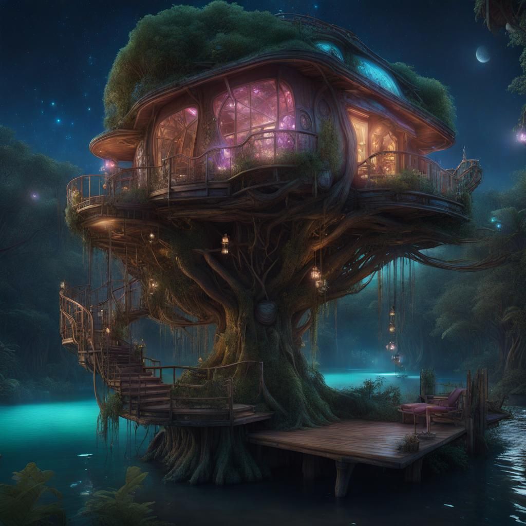Dream Vacation: A Beautiful Treehouse in a Hidden Lagoon
