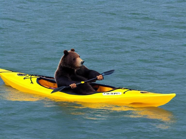 Grizzly Bear Kayaking Adventure on the Lake
