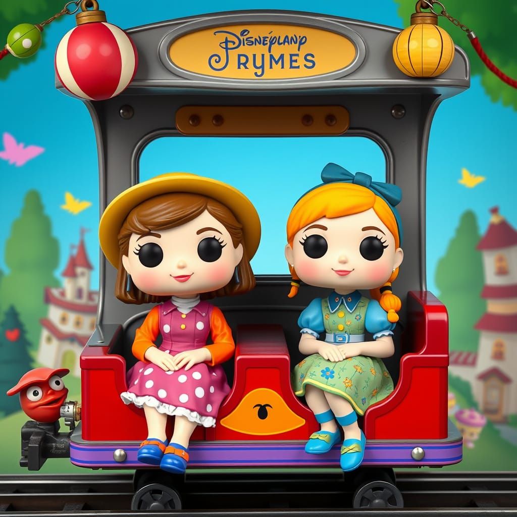 Funko Pop Figure Disney Astrid Lindgren and Pippi Longstocking in Disneyland Train