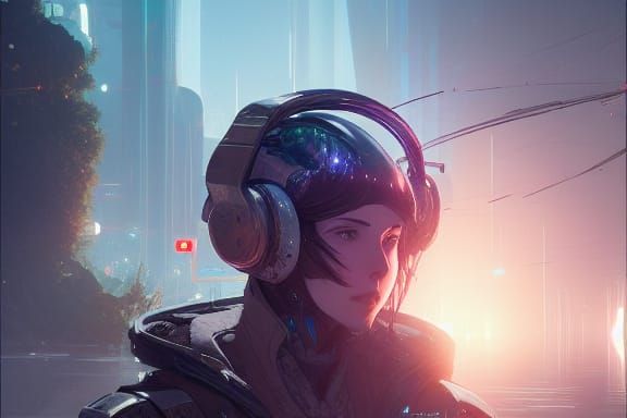 Anime Character Portrait in Digital Painting Style