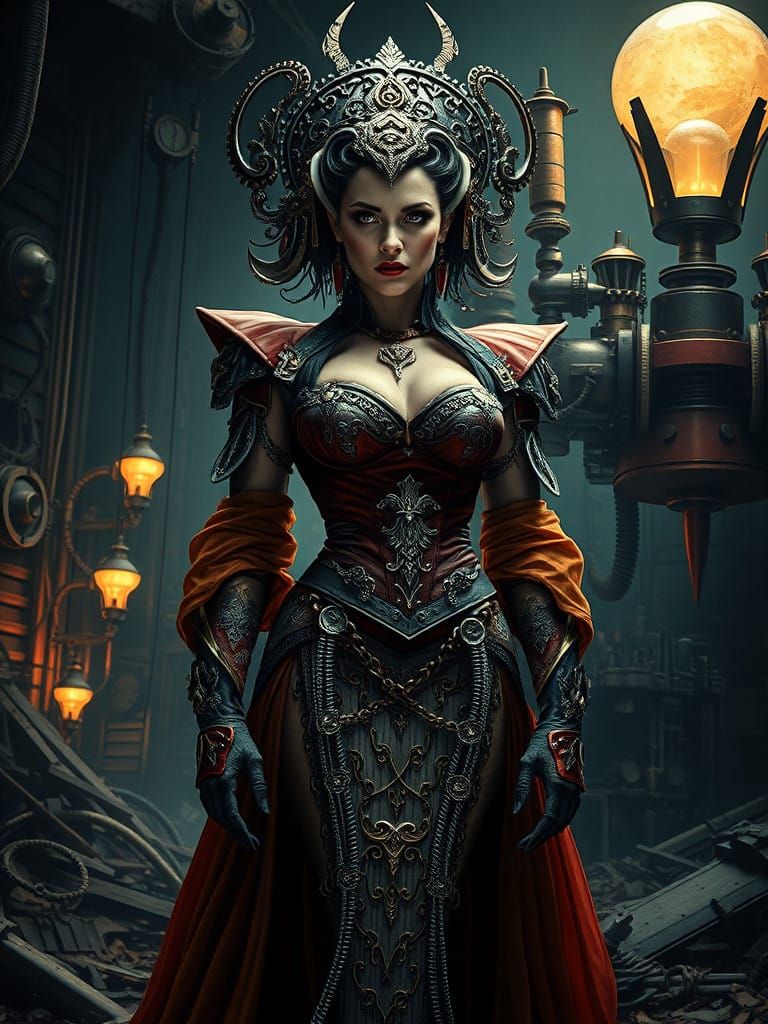 Grotesque Lady Harkonnen in Futuristic Ruins