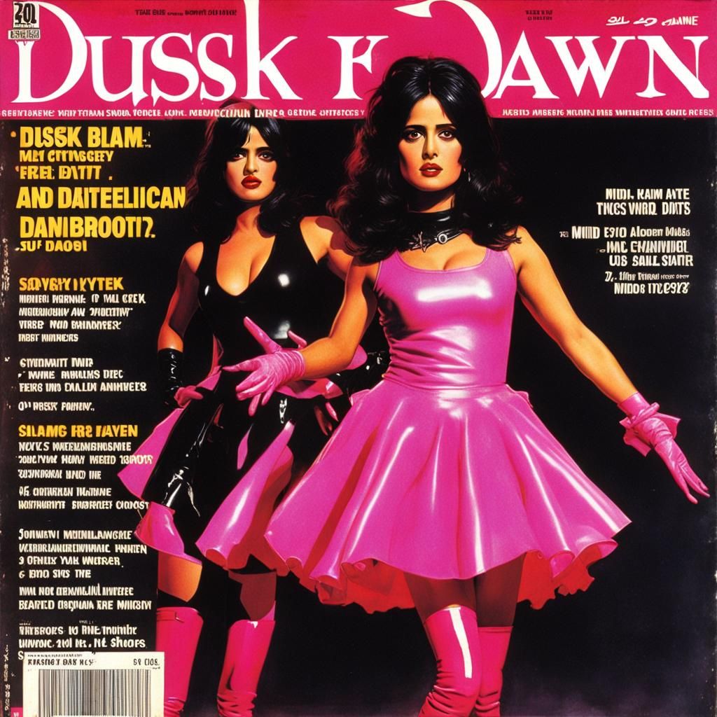 Retro Magazine Cover: Diabolical Dancer in Latex