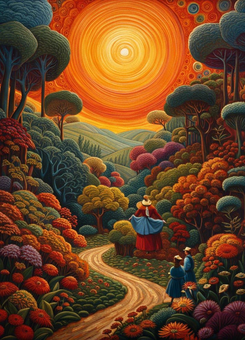 Latina Postwoman in a Maximalist Unreal Engine Scene