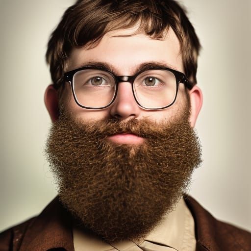 man with gross beard