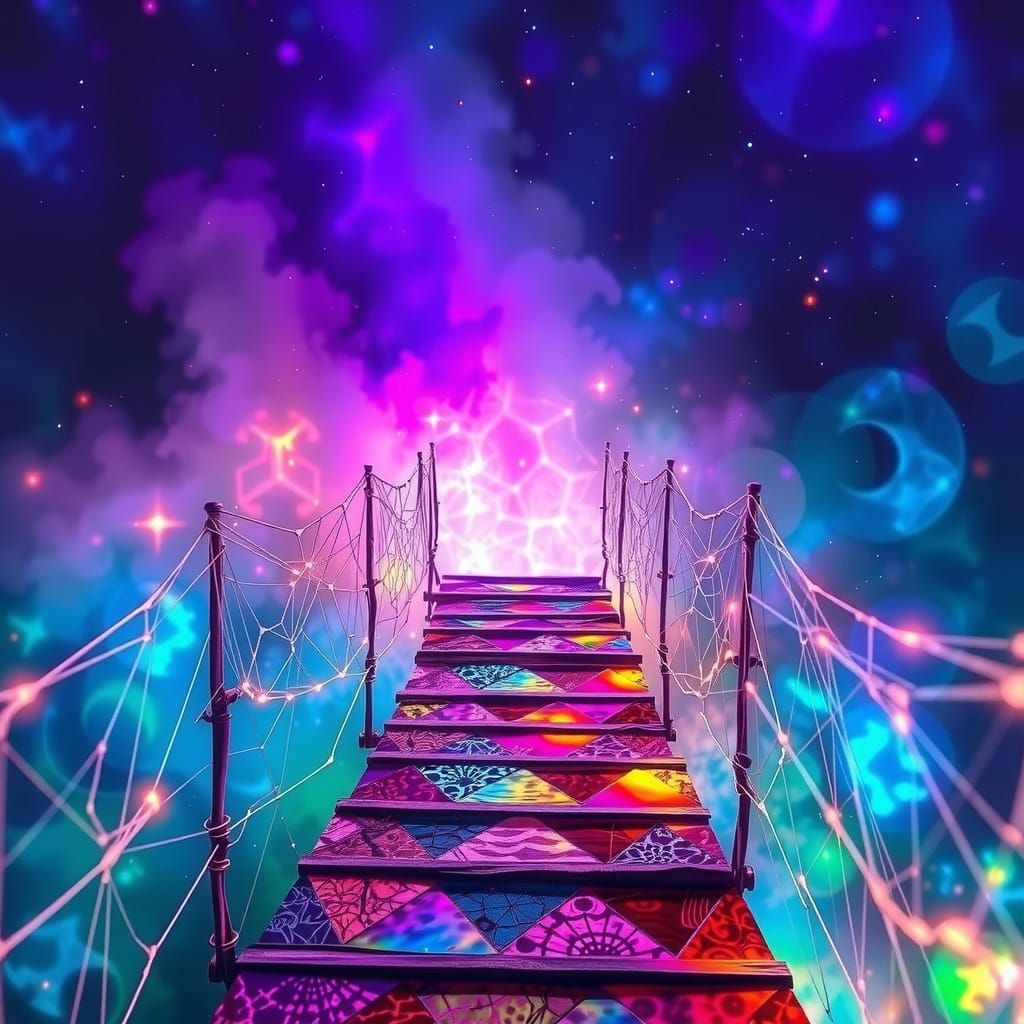 Ethereal Bridge of Energy, Webs and Glass