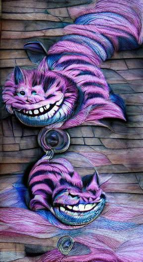 Surreal Cheshire Cat Grin