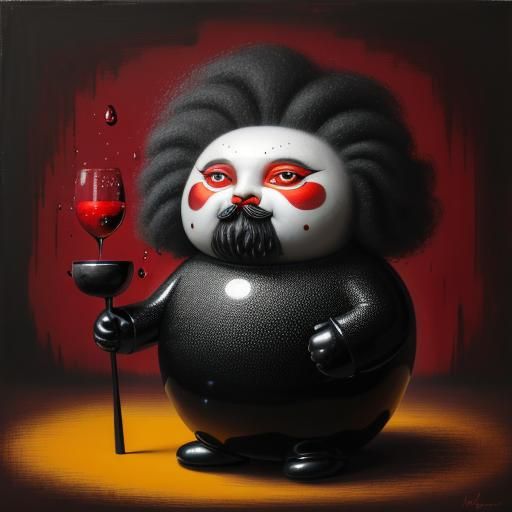 Surreal Figures Walking in a Distorted Landscape