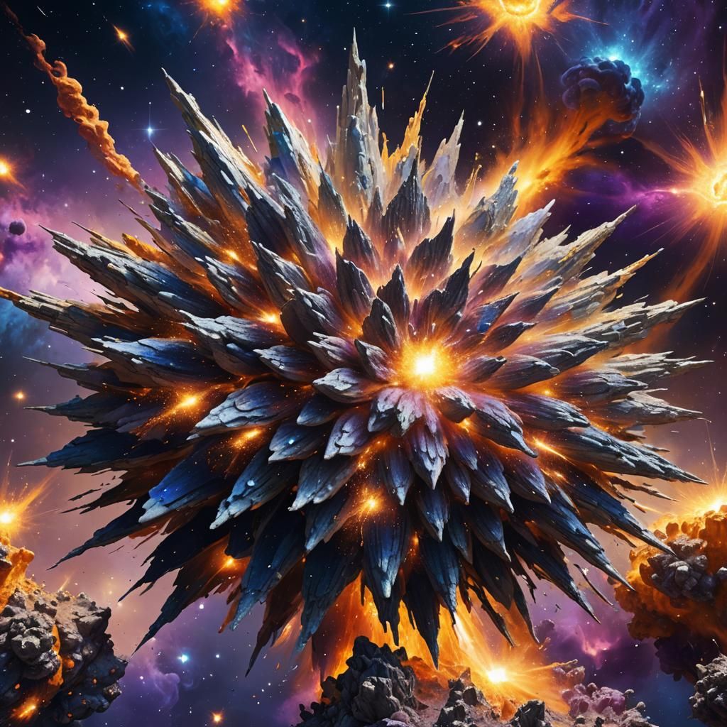 Cosmic Explosion Creating Life in a Fantasy Concept Art