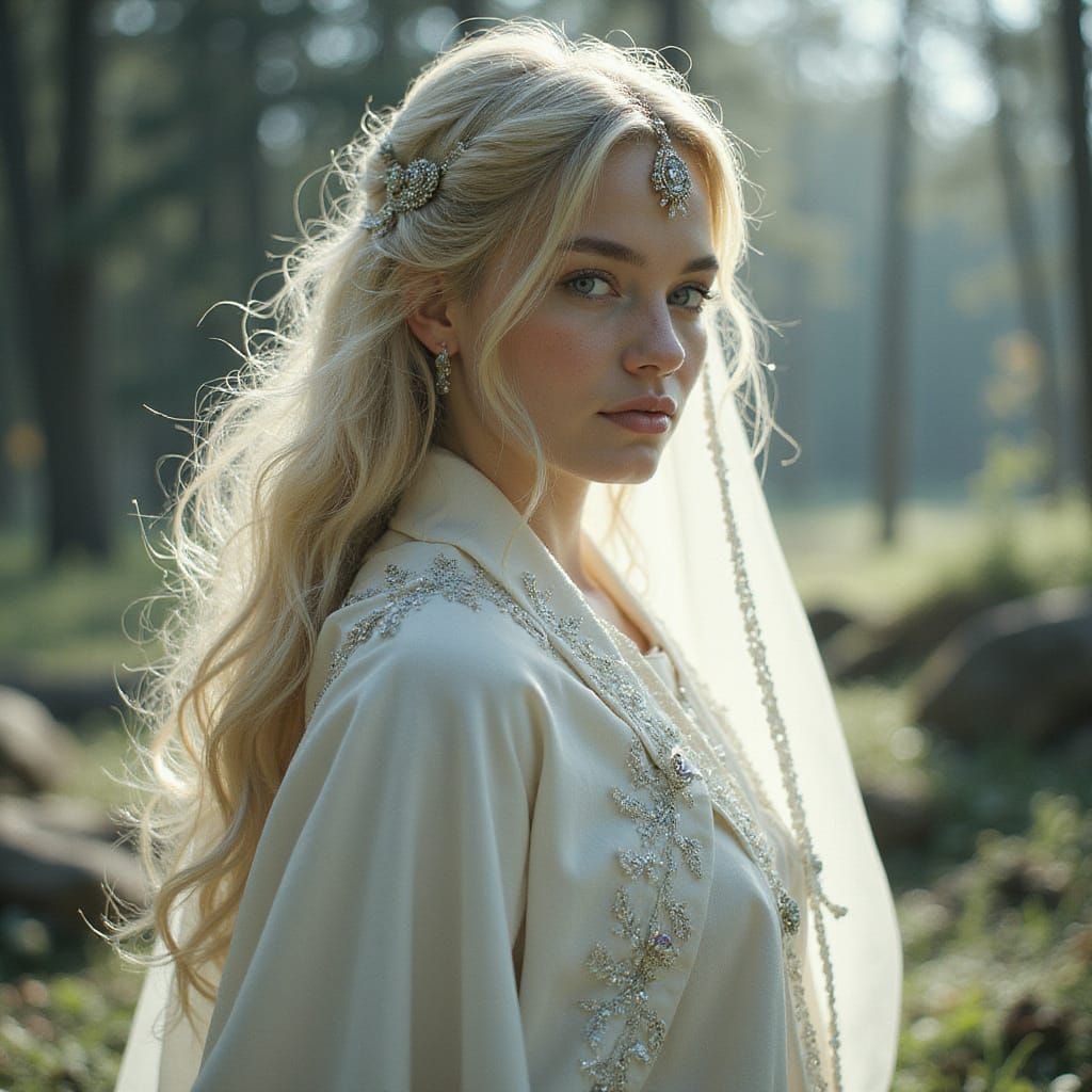 Ethereal Nordic Woman Portrait in Fantasy Style