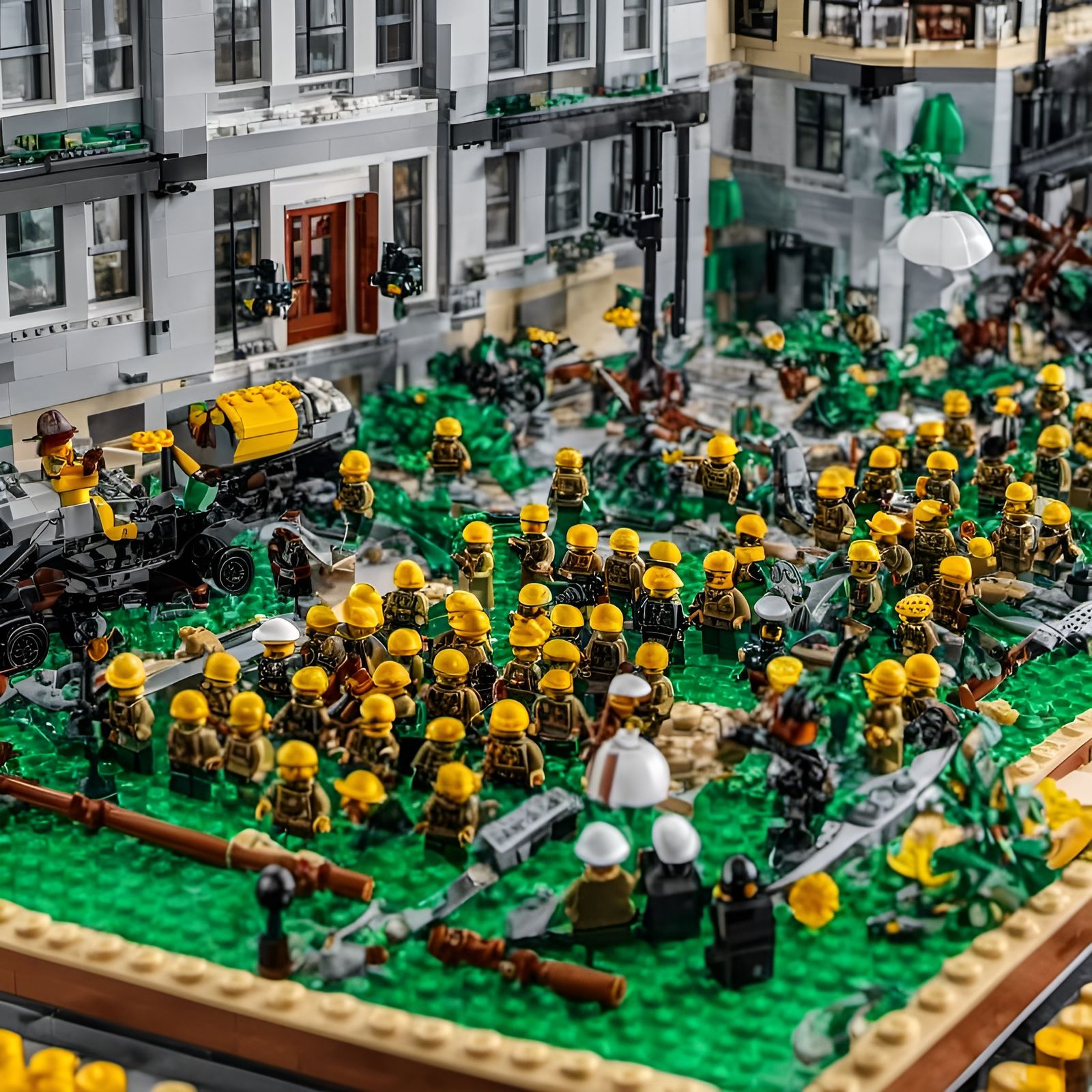 LEGO Soldiers in Battlefield Destruction