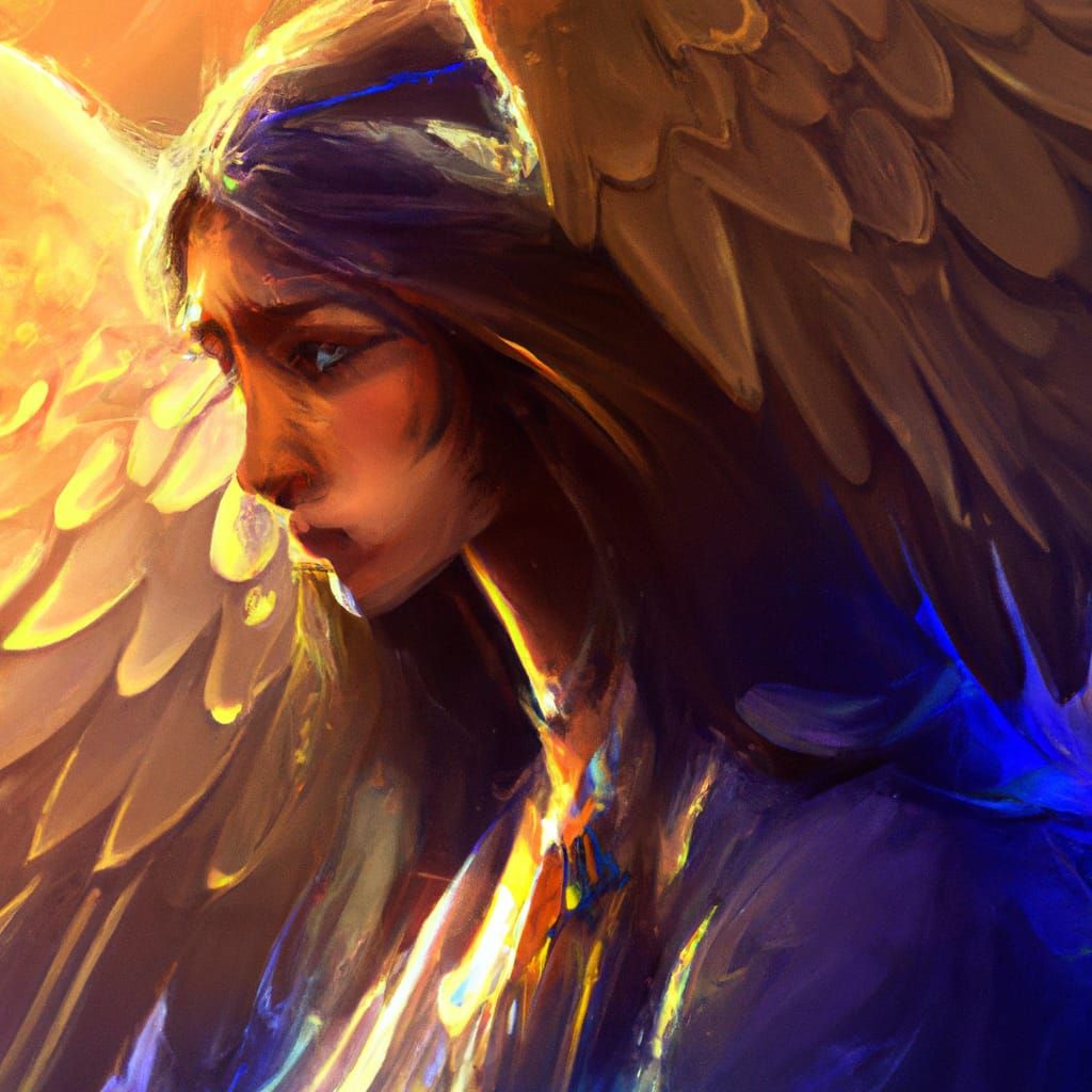 Ethereal Angel Protector Portrait in Fantasy Style