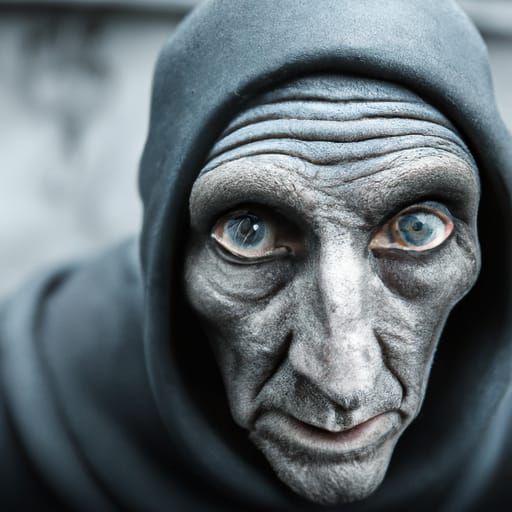 Grey Alien Portrait in Cinematic Style
