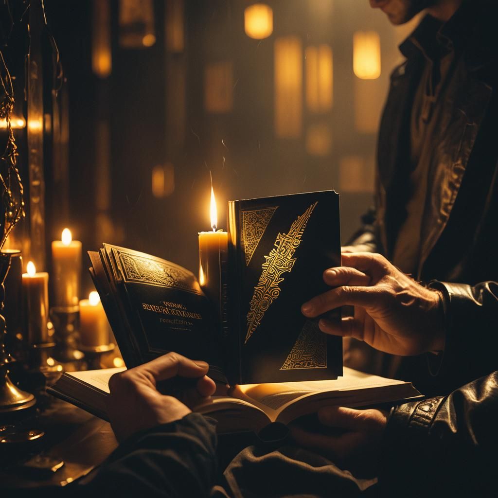 Cinematic Gold Trading Book in Dystopian Setting