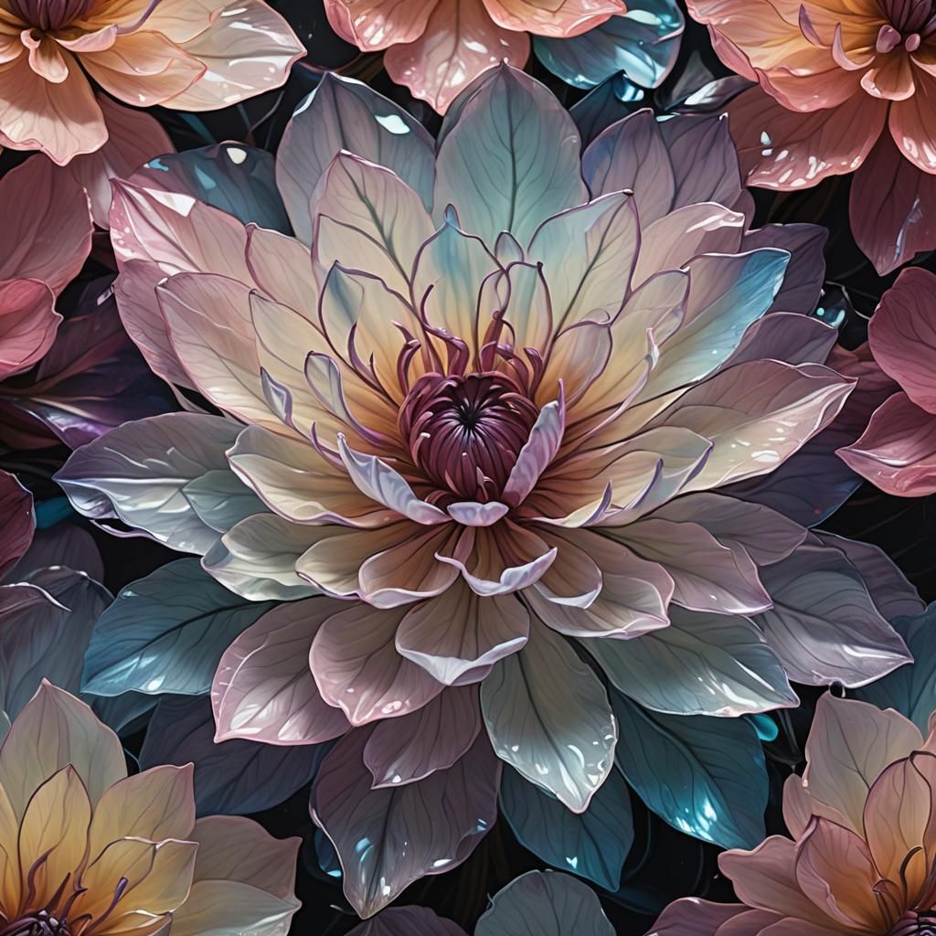 Macro Image of Transparent Flower Petals