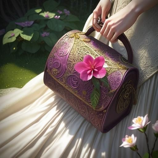 Elven Haversack Disguised as Flower in Fantasycore Style