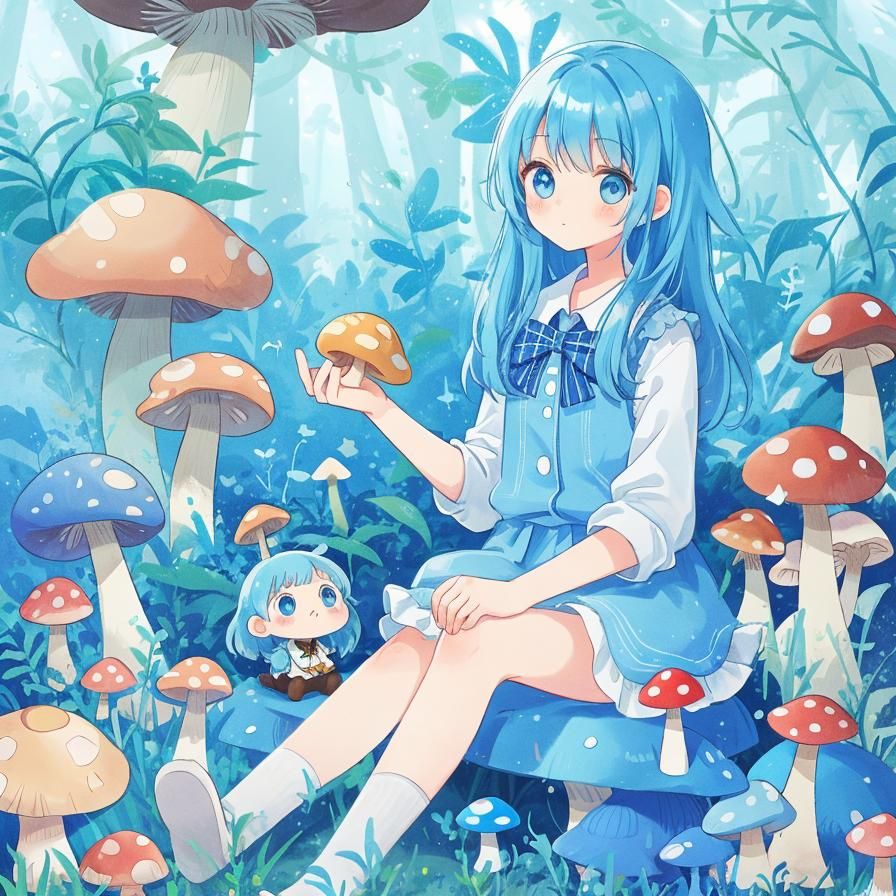 Kiko and Zuza in the Mushroom Patch