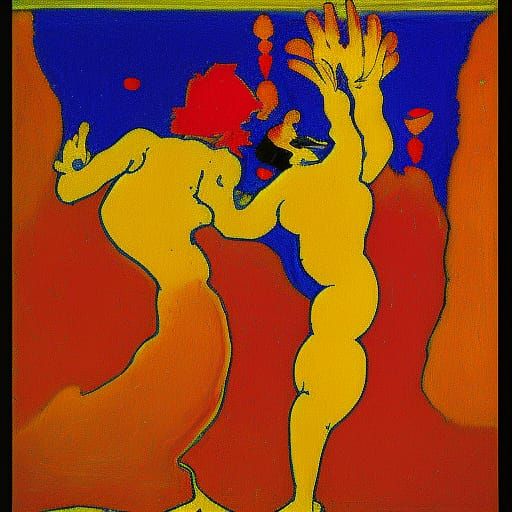 Donald Duck and Trump Flamenco, Expressionist Style