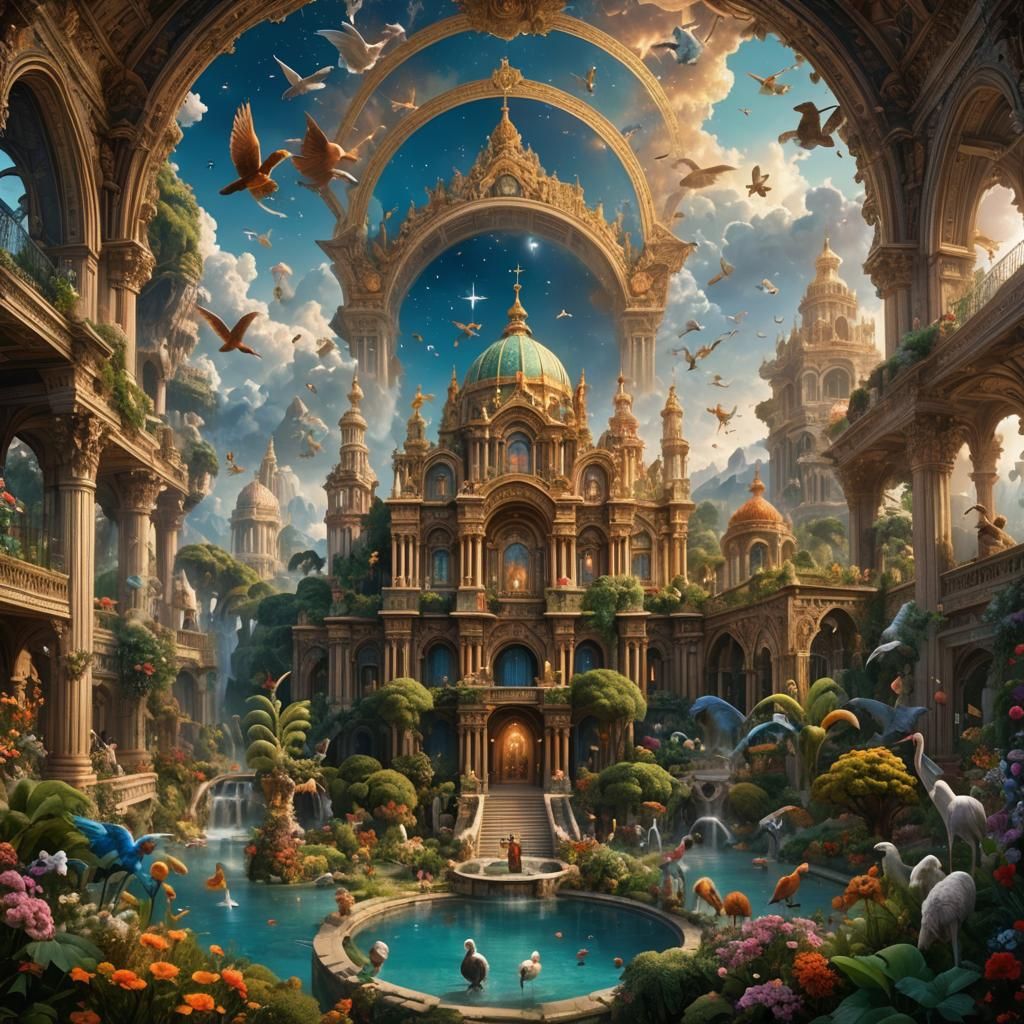 Heavenly Vista: A Digital Matte Painting