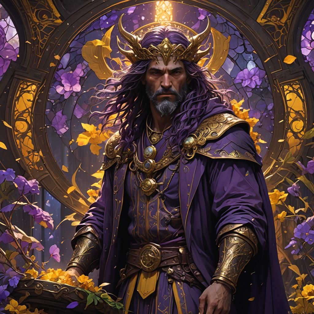 Dark Fantasy Portrait of Noah in Art Nouveau Style