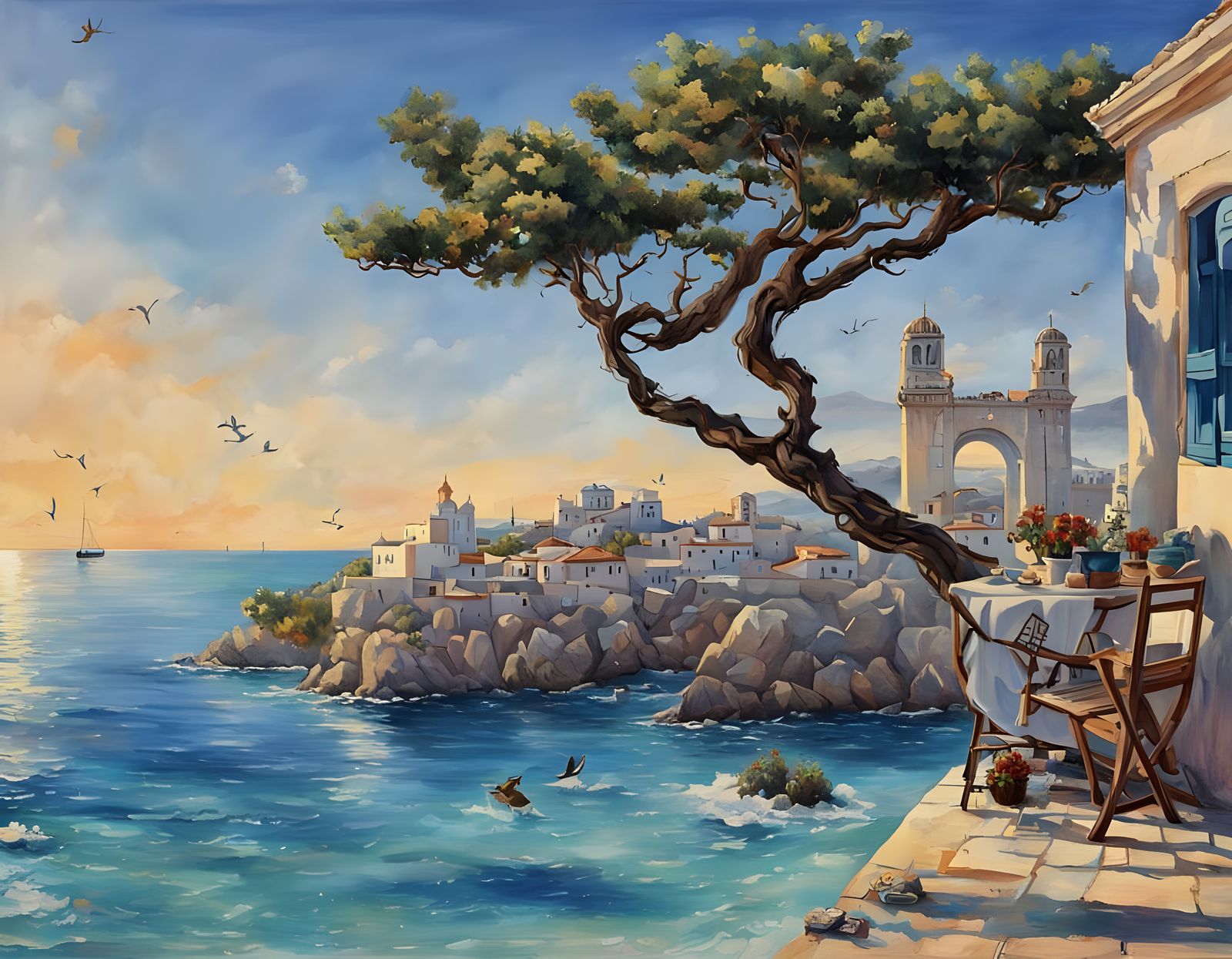 Surreal Cyprus Sunrise Inspired by Salvador Dali