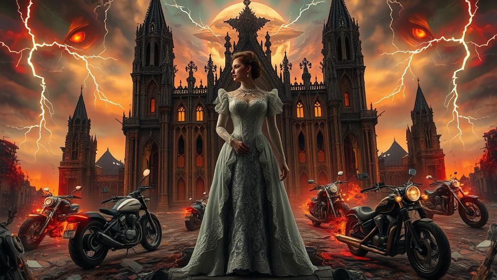 Victorian Aristocrat in Post-Apocalyptic Steampunk World