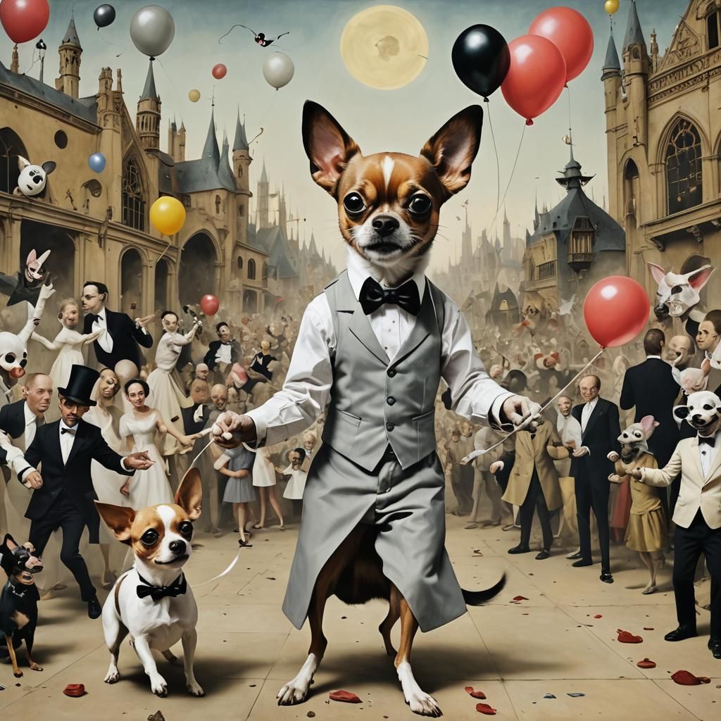 Surreal Portrait: Joker, Mickey Mouse, Bosch Nightmare