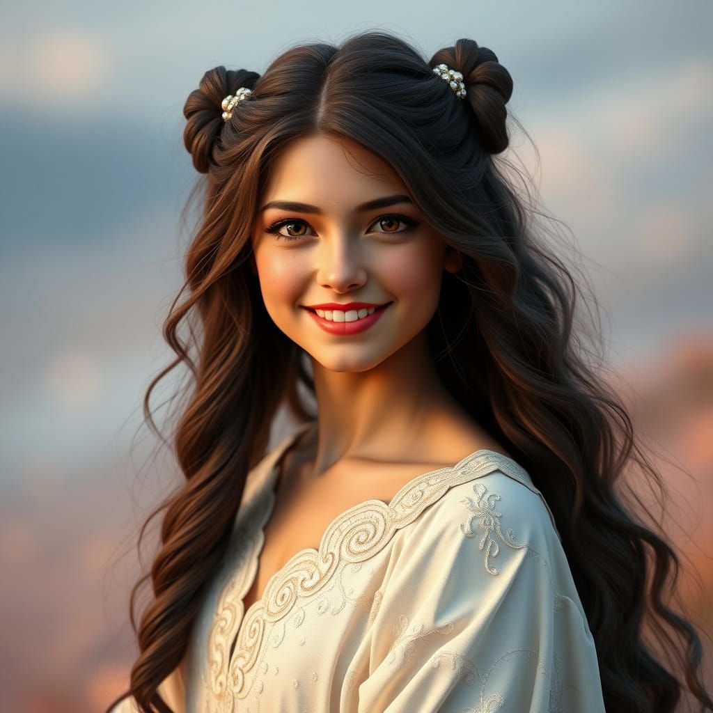 Heart-Shaped Beauty in Mythical Gown