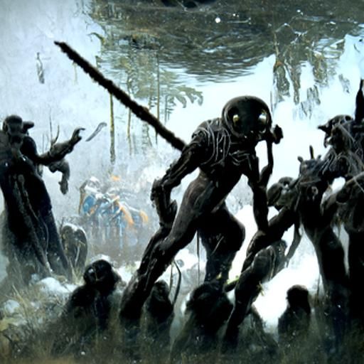 Ancient Humans Clash with Grey Aliens in Jungle