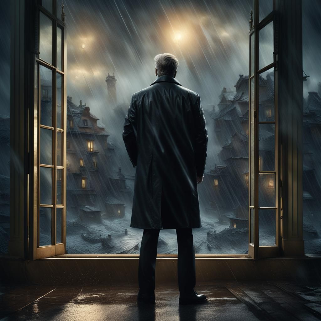 Jim Gordon Observes Stormy Street: Digital Matte Painting