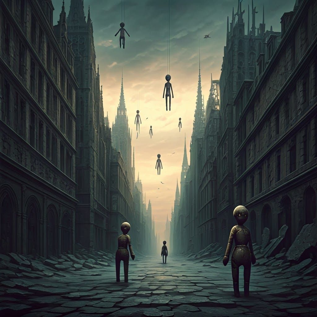 “Rag Dolls in Gothic Town”