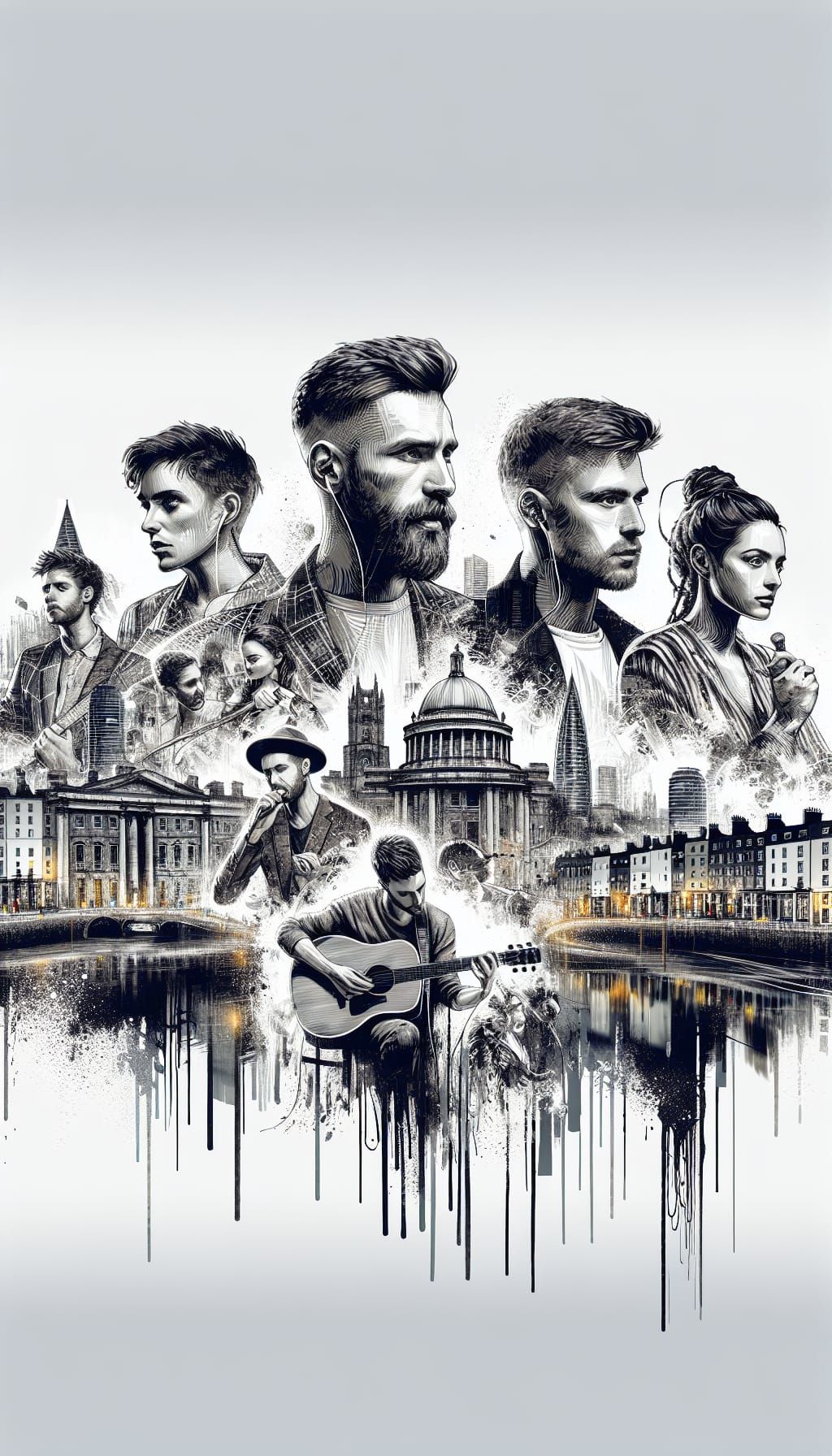 Irish Musicians in Dublin: Double Exposure Manhwa