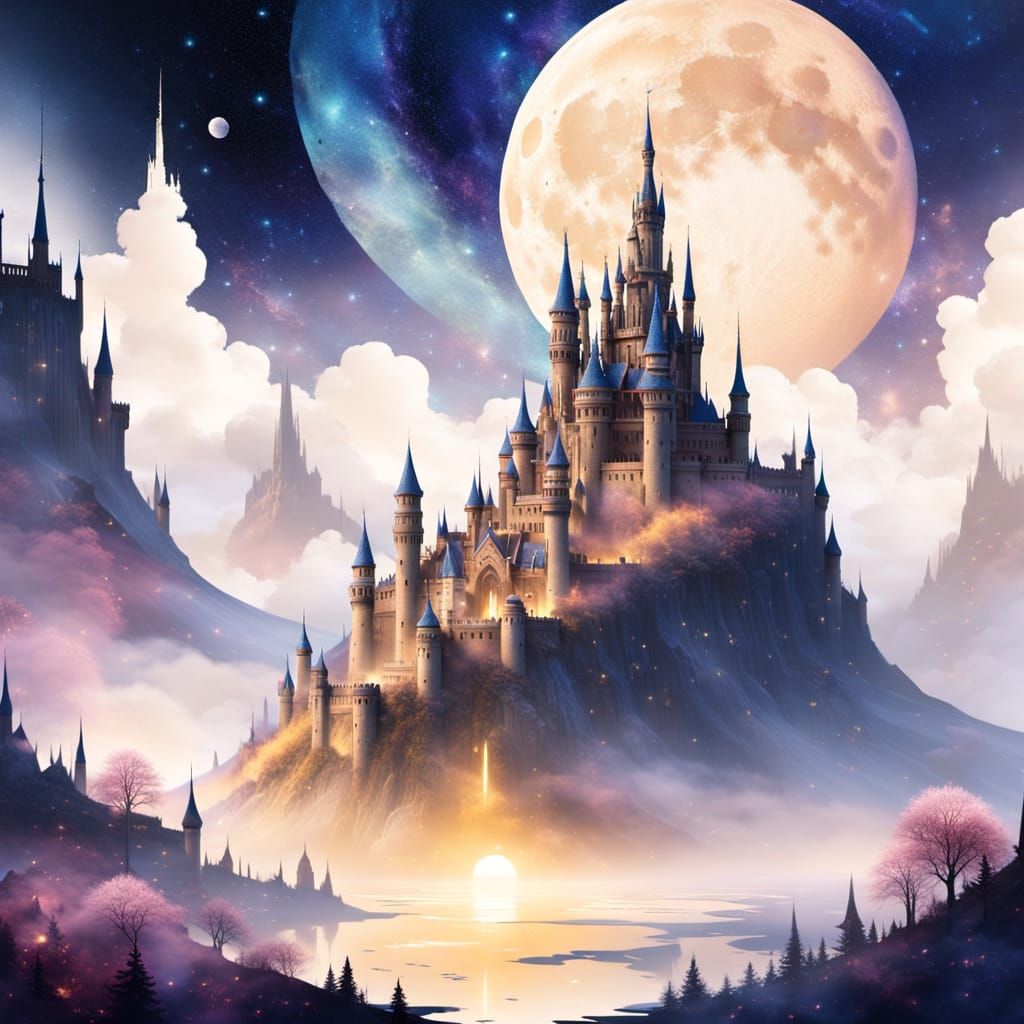 Ethereal Castle of Starlight in Cosmic Dust