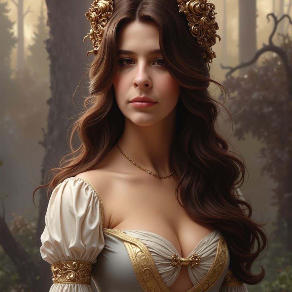Princess Belle in Hyperrealistic Portrait with Intricate Det...