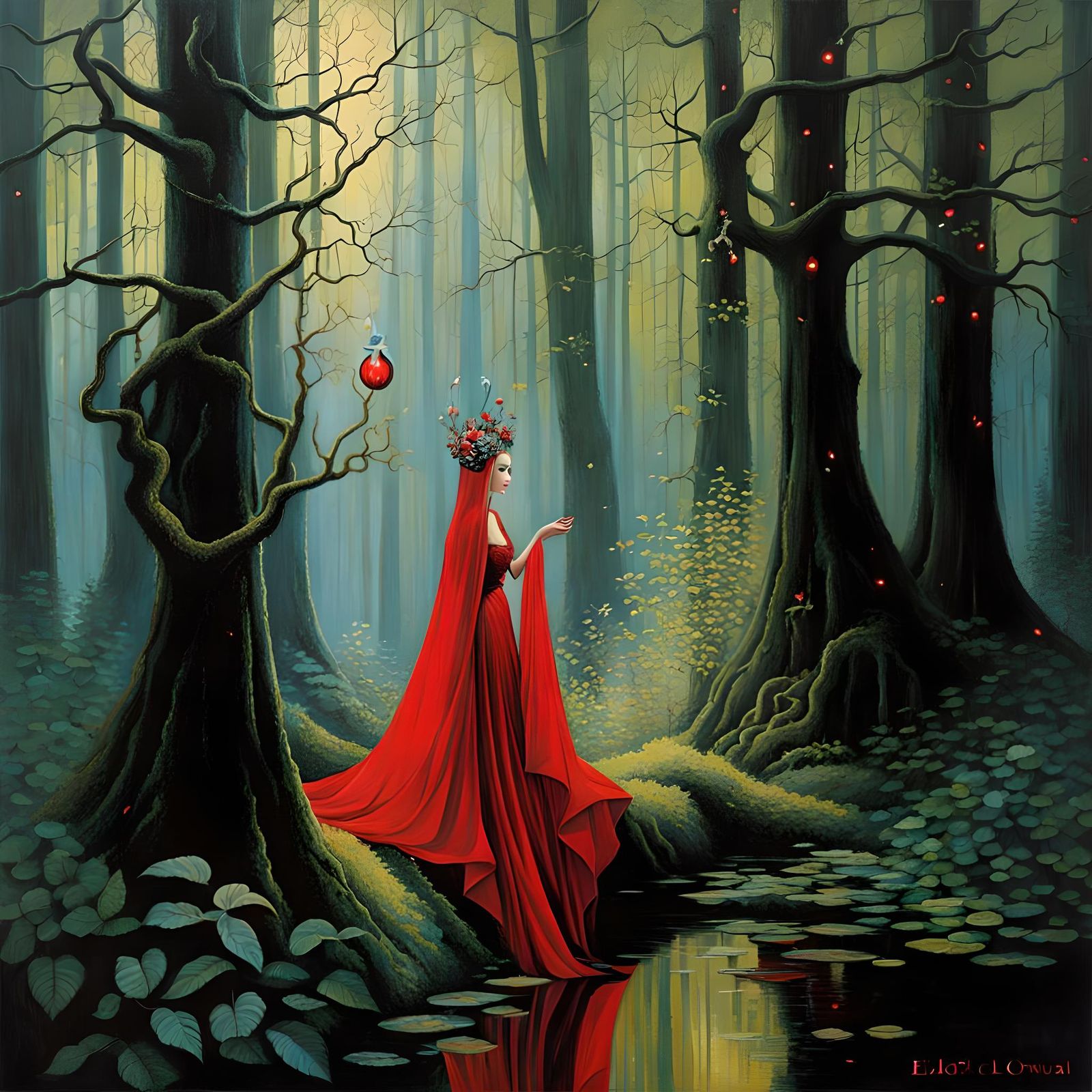 Eldritch Fairy Forest in Surreal Style