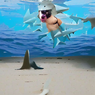 Great White Shark Swimming Underwater