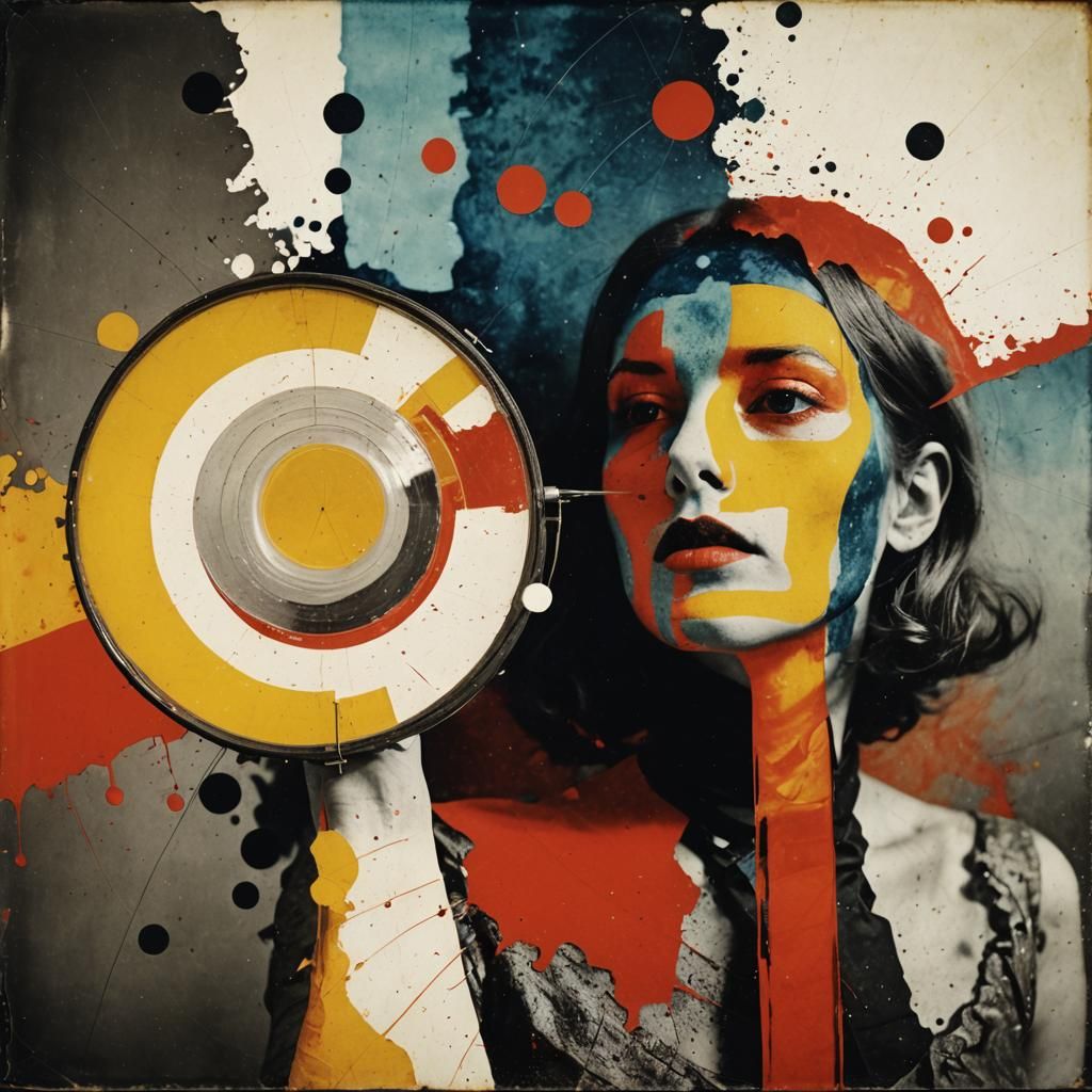 Abstract Portrait: Recursive Refraction in Gum Bichromate